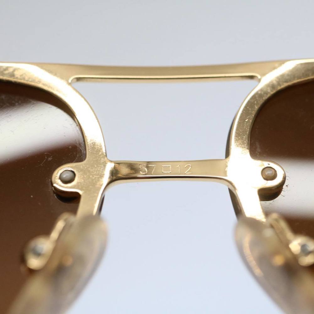 CHANEL Sunglasses Metal Black Gold Tone CC Auth 53401 - Picture 9 of 15